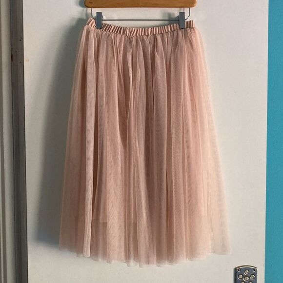 Mossimo Vintage Knee Length Tulle Pull On Skirt in Petal Pink Womens Size S/M - Picture 4 of 8